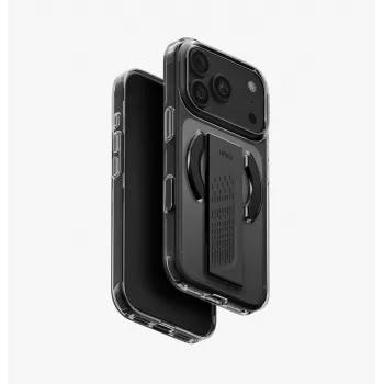 UNIQ Heldro Air tok iPhone 18 Pro / 17 Pro készülékhez, MagClick töltéssel, Tinted Smoke