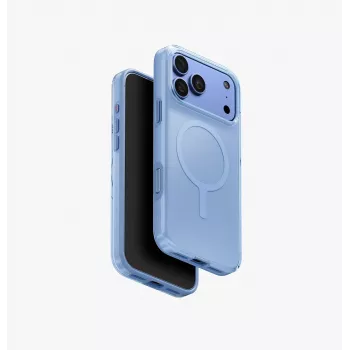 UNIQ Clario MagClick töltőtok iPhone 18 Pro Max / 17 Pro Max készülékhez – kék
