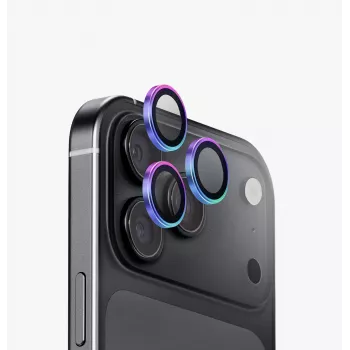 UNIQ Optix Aluguard (DX2) kamerlencse-védő iPhone 18 Pro / iPhone 18 Pro Max készülékhez – irizáló, applikátorral