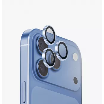 UNIQ Optix Aluguard (DX2) kamerlencse-védő iPhone 18 Pro / iPhone 18 Pro Max készülékhez – kék, applikátorral