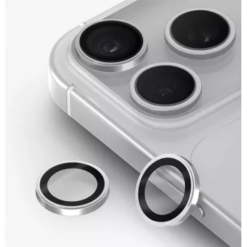 UNIQ Optix Prime kamerlencse-védő iPhone 18 Pro / iPhone 18 Pro Max készülékhez – ezüst, applikátorral