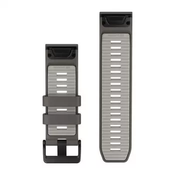 Garmin QuickFit 26 óraszíjak, Pebble Grey/Silver Grey szilikon [010-14510-00]