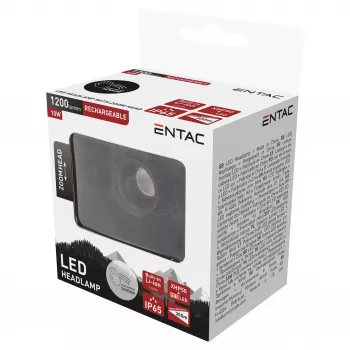 ENTAC EHL-ZH-10W-R zoomos fejlámpa újratölthető akkumulátorral 10W mozgásérzékelő