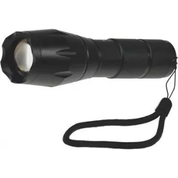ChiliTec LED zseblámpa Zoom 10W, 3x AAA, fekete 22106