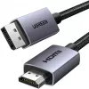UGREEN HDMI-DisplayPort aktív konverter kábel 4K 30Hz 3m fekete