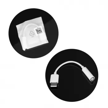 Huawei CM20 USB-C - 3,5 mm audio adapter kábel - fehér
