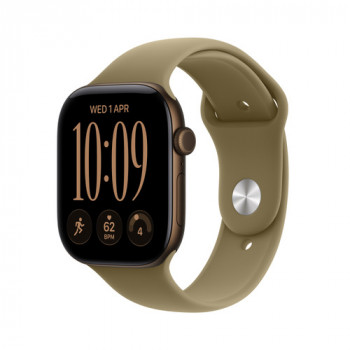 Apple Watch Series 12 GPS 42mm sötétbronz alumínium tok olív sport szíjjal - M/L