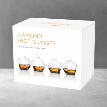 THUMBS UP 2000097 Shot Glass Set, 4 pcs, Transparent