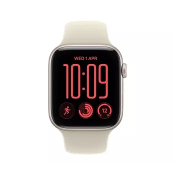 Apple Watch SE 3 GPS + Cellular 44 mm alumíniumház csillagfény színben Sand sport szíjjal – M/L