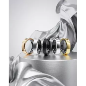 RingConn Smart Ring Gen3 nőknek és férfiaknak – polírozott ezüst 11-es méret