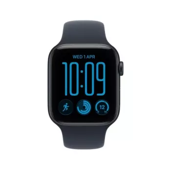 Apple Watch SE 3 GPS 44 mm alumíniumház éjfekete színben kék sport szíjjal – M/L