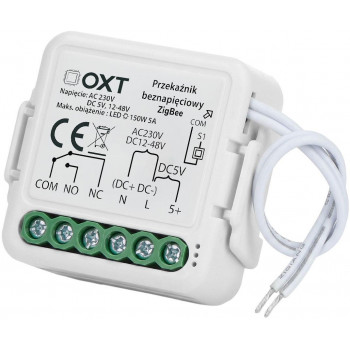 OXT T250DC Mini ZigBee Tuya Relay Module, Potential-Free, AC 230 V / DC 5 V / 12-48 V