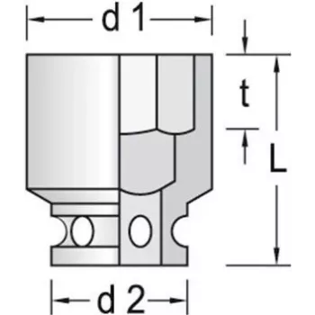 Gedore K 21 46 ütődugókulcs, 1 inch meghajtás, 6 lapos, 46 mm (6183810)