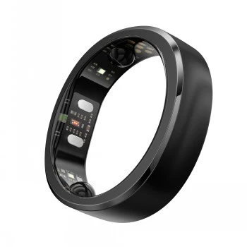 RingConn Smart Ring Gen3 nőknek és férfiaknak – matt fekete, 12-es méret