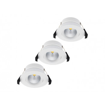 Shelly PbS Hilux DS8 Smart LED Recessed Spotlight, 3-Pack, 2200-6500K, CRI95, 600 lm, Bluetooth, Wi-Fi, White