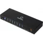 Renkforce RF-7403762 USB hub 10 port USB-A, USB-C® USB 3.2 Gen1 5 GBit/s ipari alkalmazásokhoz fekete RF-IH10-100