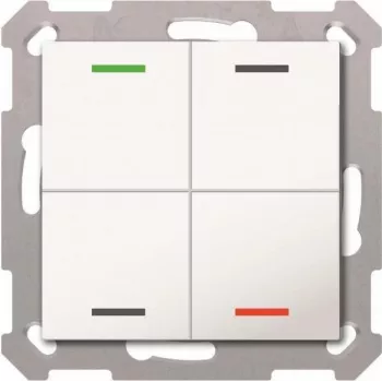 MDT TAL-5504002.02S KNX taster Light55 4-es RGBW tisztafehér fényes semleges
