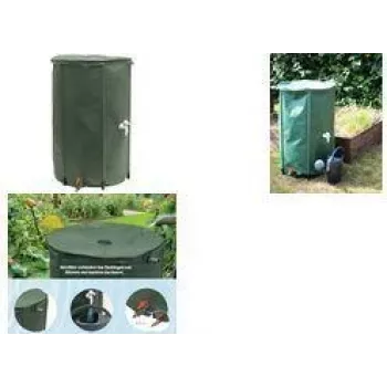 EDA RÉCUP'O összecsukható esővízhordó készlet, 500 l, átmérő 800 mm, zöld, UV-álló (010983 V.CA)