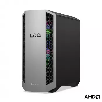 Lenovo LOQ Tower 26ADR10 asztali PC - AMD Ryzen 7 8745HX, 16GB RAM, 512GB SSD, NVIDIA GeForce RTX 5050 8GB, Windows 11 Home