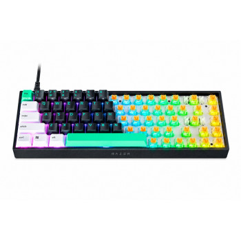 Razer Reclusa X Mini 65% mechanikus gaming billentyűzet, vezetékes, US, Razer Mechanical Switches Gen-3 (taktilis), fekete