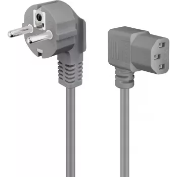 DSIT hálózati kábel Schuko - IEC C13, 2 m, szürke