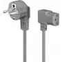 DSIT hálózati kábel Schuko - IEC C13, 2 m, szürke