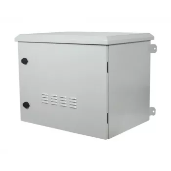 Allnet SO Serie 19 inch 12U IP55 fali ház, 638 mm mély, 4-es ventilátoregységgel, világosszürke (ALL-SO03-6612-G-DGRAUV2)