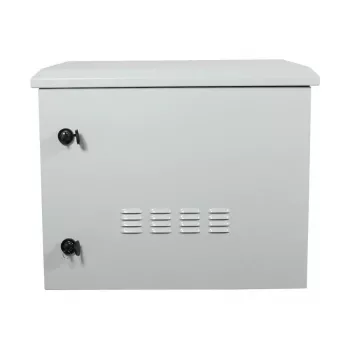 Allnet SO Serie 19 inch 12U IP55 fali ház, 638 mm mély, 4-es ventilátoregységgel, világosszürke (ALL-SO03-6612-G-DGRAUV2)