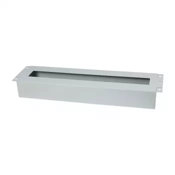 Allnet 19 inch 3U DIN-sínpanel megszakítókhoz, mélység 61 mm, frontrögzítés, világosszürke (ALL-S0002257)