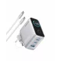 Anker töltő Display 2C1A 100W töltőadapter - ezüst (B121BG41)