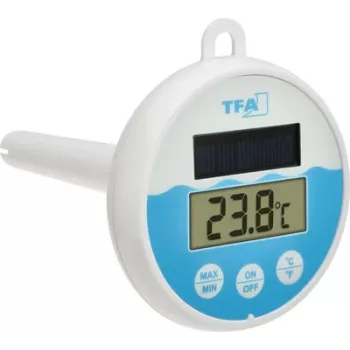 TFA Dostmann digitális szolár medencehőmérő, fehér/türkiz, 30.1068.02