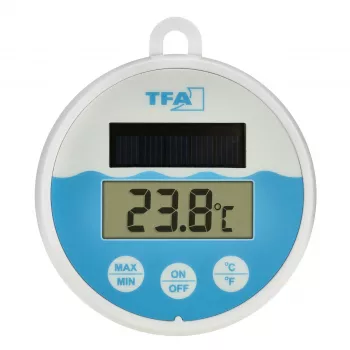TFA Dostmann digitális szolár medencehőmérő, fehér/türkiz, 30.1068.02