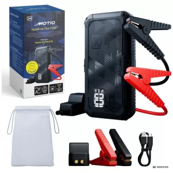 3mk Motio HyperBoost Flow 1500A indítósegély 10000 mAh intelligens indítókábellel és lámpával