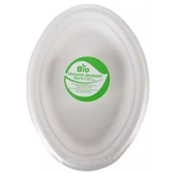 Gogreen Go Green komposztálható ovális cukornád tányérok, 10 db