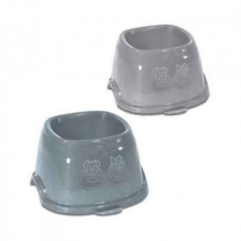Stefanplast etetővályú Break 9 0,7L 19x19x11cm szortírozott szürke/kék