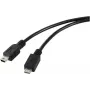 Renkforce USB 2.0 kábel Micro-USB–Mini-USB, 0,5 m, fekete