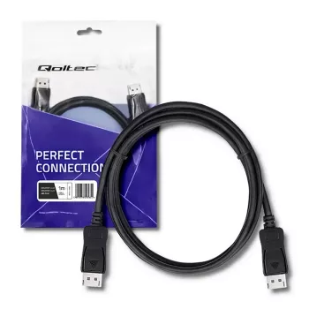 Qoltec DisplayPort 1.4 kábel, dugó-dugó, 8K, 1 m (50585)