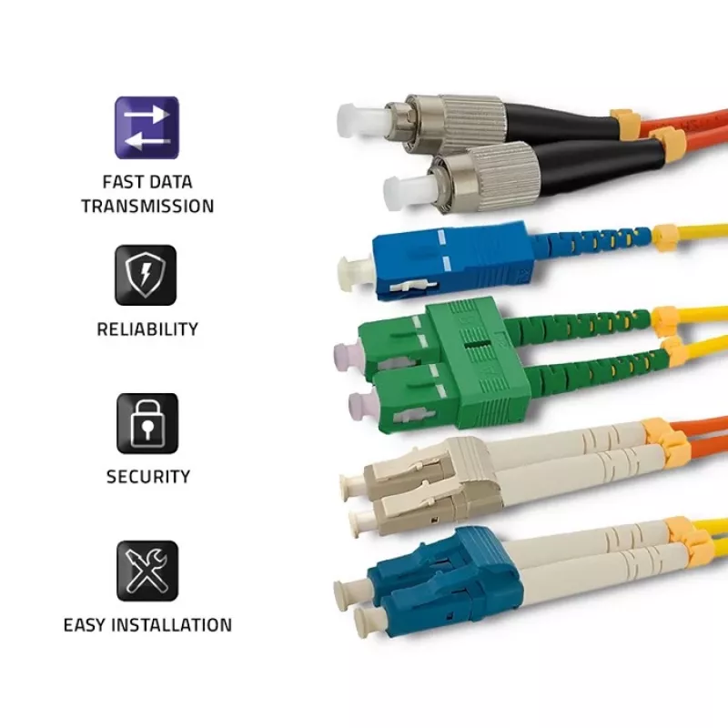 Qoltec optikai patchkábel SC/UPC–SC/UPC egymódusú szimplex, 3 m