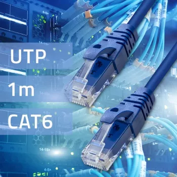 Qoltec Cat6 U/UTP patchkábel RJ45, 1 m, arany