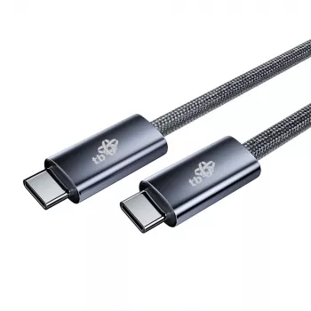 TB Braided USB 3.2 Gen 1 kábel USB-C–USB-C, 1 m, 100 W, fekete