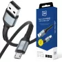 3mk Hyper Cable N-Series USB-A - Micro-USB kábel, 0,5 m, QC 3.0, 10 W, fekete