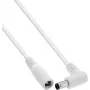 InLine® DC-hosszabbítókábel, szögletes csatlakozó, 5,5 x 2,5 mm, fehér, 0,5 m