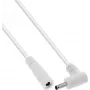 InLine® DC hosszabbítókábel, szögdugó, 3,5 x 1,35 mm, fehér, 0,2 m