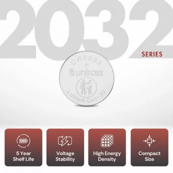 Uniross Lithium CR2032 gombelem, 5 db