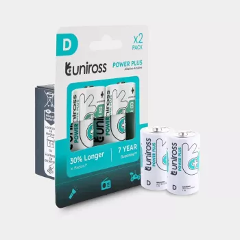 Uniross Power Plus D / LR20 alkáli elem, 2 db