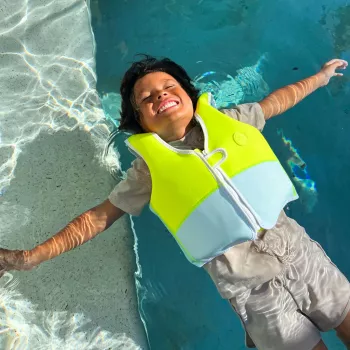 Sunnylife gyermek mentőmellény (3-6 év) – Aqua Neon