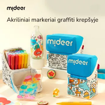 Mideer Acrylic Brush-Tip Markers in Case, 36 Colours