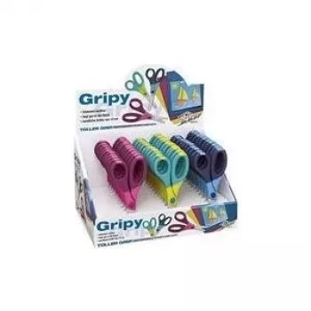 WEDO Gripy Craft Scissors, Round, 130 mm, Right-Handed, Stainless Steel – Display of 30