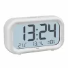 TFA Dostmann 60.2052.02 Quartz Alarm Clock White 2 Alarm Times Large Display, Extra Loud Alarm Tone