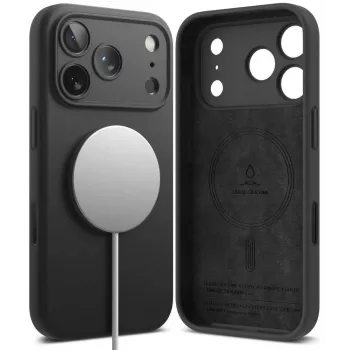 Ringke szilikon mágneses MagSafe tok iPhone 18 Pro Max, fekete